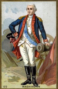 Portræt af George Washington (1732-1799). Kromolitografi i slutningen af det 19. århundrede. af French School