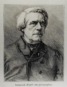 Portræt af Heinrich Daniel Ruhmkorff (1803-77) af French School