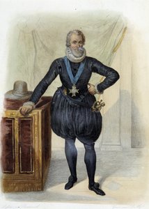 Portræt af Henrik IV, konge af Frankrig (1553-1610) - i "" Le Plutarque francais"", red. Mennechet af French School