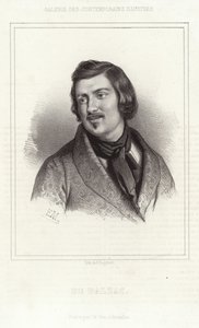 Portræt af Honoré de Balzac af French School