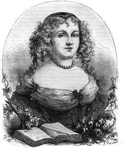 Portræt af Isabel II af Jerusalem (Yolande de Brienne), dronning af Jerusalem (1212-1228) og kone til Frederik II af Det Hellige Rige. Indgravering i "" Pavernes historie (...) Dronningkongens og kejsernes forbrydelser gennem århundrederne" af Maurice Lach af French School