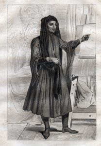 Portræt af den italienske maler Giotto di Bondone (Ambrogiotto di Bondone af French School