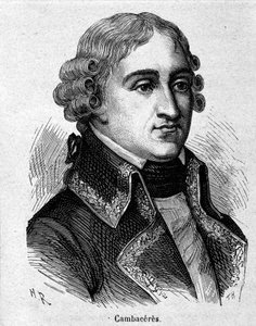 Portræt af Jean Jacques Régis de Cambacérès, hertug af Parma, fransk jurist og politiker (1753-1824) - gravering - i "" L