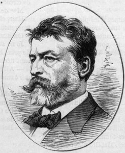 Portræt af Jean Louis Ernest Meissonnier (1815-1891), fransk maler. Indgravering i "" Le Monde Illustré"" nr. 890 af 2. maj 1874. af French School