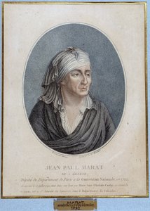 Portræt af Jean Paul Marat (1743-1793), fransk læge, publicist og politiker af French School