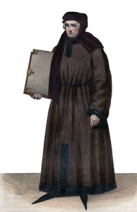 Portræt af John Froissart (1337-1404), franske krønikeskrivere fra middelalderens Frankrig. af French School