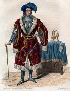 Portræt af John of Orleans, greve af Dunois (Bastard of Orleans) (1402-1468). af French School