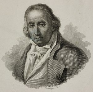 Portræt af Joseph Marie Charles, kaldet Jacquard (1752-1834), fransk væver og opfinder af Jacquardvæv, gravering af Guadagnini af French School