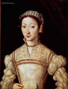 Portræt af Laure (Laura) af Noves (1308-1348), kvinde aimee de Petrarque (Francesco Petrarca) Maleri af den franske skole i det 16. århundrede Sun. 21 x 28 cm Chantilly, musee Conde - Portræt af Laura de Noves (1308-1348), Francesco Petrarcas elskede kvind af French School