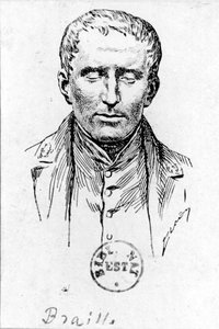 Portræt af Louis Braille (1809-1852) af French School