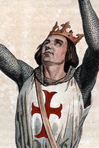 Portræt af Louis IX af Frankrig (Saint Louis) (1214-1270), konge af Frankrig. af French School