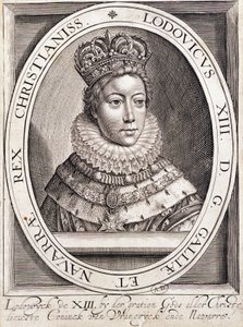 Portræt af Ludvig XIII, ung. af French School