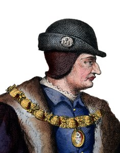 Portræt af Louis XI af Frankrig (1423-1483), konge af Frankrig. af French School