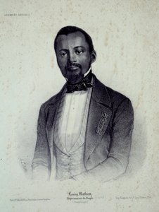 Portræt af Louisy Mathieu (1817-1874), tidligere slave og stedfortræder for Guadeloupe Indgravering af det 19. århundredes Chartres, Musee des Beaux Arts af French School