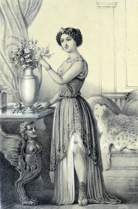 Portræt af Mademoiselle de Fontenay eller Teresa (Theresa eller Terezia) Cabarrus, kendt som Madame Tallien (Talien) - i "Galerie historique de la Revolution francaise" af Albert Maurin af French School