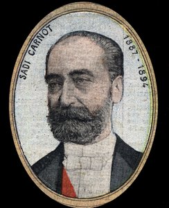 Portræt af Marie Francois Sadi Carnot (1837-1894), præsident for den franske republik. af French School