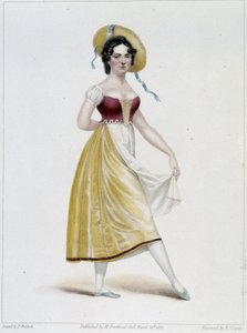 Portræt af frøken Noblet i den antagne bondes ballet af French School