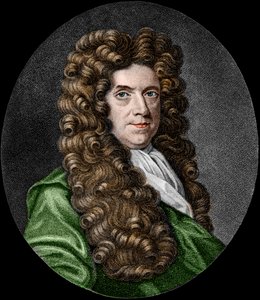 Portræt af Neremiah Grew (1641-1721). engelsk botaniker. af French School