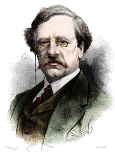 Portræt af Nils Adolf Erik (Eric) Baron Nordenskjold (Nordenskiold) (1832-1901), svensk naturforsker og opdagelsesrejsende. Indgravering i "" Le Monde Illustré"" nr. 1178 af 25. oktober af French School