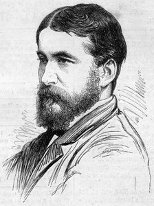 Portræt af Norman Lockyer (1836-1920), engelsk astronom, afsender af en metode til observation af solfremspring. Indgravering i "" Le Monde Illustré"" nr. 911 af 26. september af French School