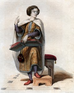 Portræt af Peter Abelard (Pierre Abailard) (Pierre Abeilard) (1079-1142), fransk skolastisk filosof, teolog og logiker. af French School