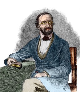 Portræt af Peter Gustav Dirichlet (1805-1859), tysk matematiker. 19. århundrede. af French School