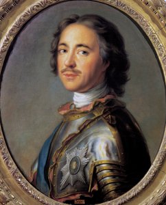 Portræt af Peter I kendt som Peter den Store (Moskva af French School