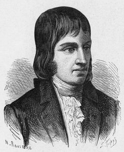 Portræt af Philippe Lebon (1769 - 1804), fransk ingeniør og kemiker (opfinder af gasbelysning) - i "" Album de la Science; berømte videnskabsmænd; Store opdagelser””” 1896. af French School