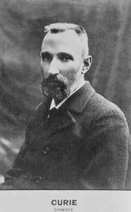 Portræt af Pierre Curie (1859-1906) (sepia foto)