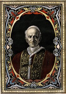 Portræt af pave Leo XIII (Leone XIII, Gioacchino Pecci af French School