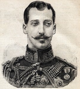 Portræt af prins Albert Victor (1864-1892), hertug af Clarence og Avondale, og barnebarn af dronning Victoria af England, fra den franske avis Le Petit Parisien af French School