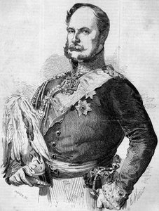 Portræt af prins Frederic Guillaume Louis (1797-1888), kommende Vilhelm I, konge af Preussen og kejser af Tyskland. Indgravering i "" Le Monde Illustré"" nr. 30 af 7. november 1857. af French School