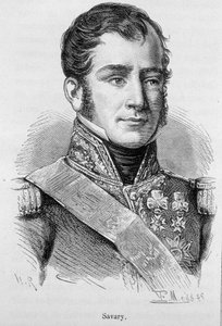 Portræt af Savary, hertug af Rovigo (1808), fransk general og politiker (1774 - 1833) - i "" The History of France"" af Henri Martin af French School