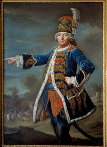 Portræt af Simon Claude de Grassin de Glatigny (? -1776) Maleri af den franske skole. 1744 Paris, Musee de l