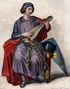 Portræt af Theobald I (1201-1253), greve af Champagne (som Theobald IV) fra fødslen og konge af Navarra fra 1234. af French School