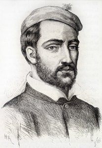 Portræt af Theodore Gericault, fransk maler (1791 - 1824) - i "" L