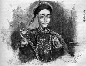 Portræt af Toa Kwang (Toa-Kwang eller Daoguang) (1782-1850), kejser af Kina fra Qing-dynastiet. Indgravering i "" Le Monde Illustré"" nr. 136 af 19. november 1859. af French School