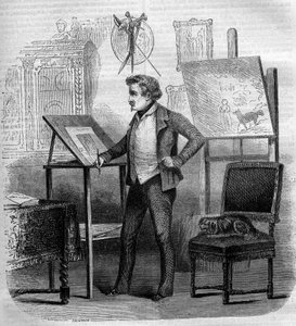 Portræt af Tony Johannot (Antoine Johannot dit af French School