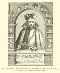Portræt af Tycho Brahe, graveret af Gheyn, i slutningen af det sekstende århundrede (gravering) af French School