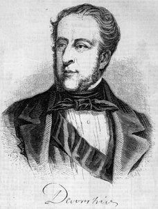 Portræt af William Spencer Cavendish (1790-1858), hertug af Devonshire. Indgravering i "" Le Monde Illustré"" nr. 45 af 20. februar 1858. af French School