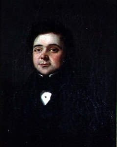 Portræt af en gentleman, ca. 1835 (olie på lærred) af French School
