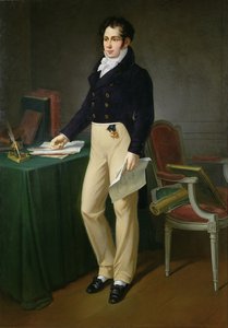 Portræt af en ung mand med Journal des Sourds-Muets et Aveugles, ca. 1830-40