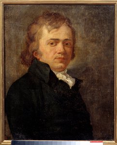Portræt af en mand, engang identificeret som Andre Chenier (1762-1794), fransk royalistisk digter. Anonymt fransk maleri af French School