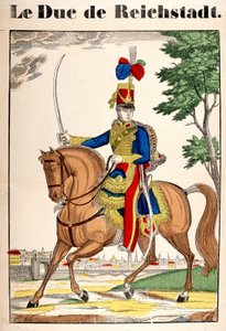 Portræt af hertugen af Reichstadt, Napoleon II, søn af kejser Napoleon I (1769-1821). Billede af Epinal af French School