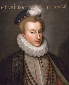 Portræt af kongen af Navarra (Henri IV, 1553) (olie på lærred) af French School