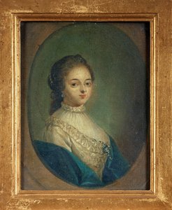 Portræt af forfatteren Madeleine de Scudery af French School