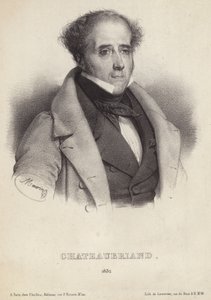 Portræt af Viscount de Chateaubriand af French School