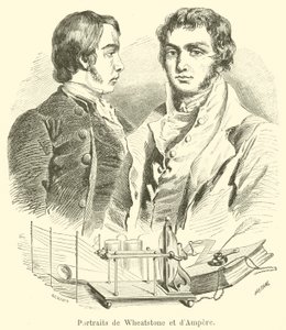 Portrætter af Wheatstone og Ampere af French School