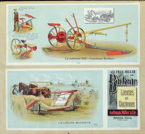 Plakatreklame Aultman-Miller Buckeye Binders and Reapers, slutningen af 1800-tallet af French School