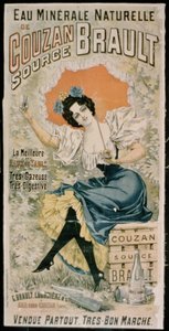 Plakat reklame Brault Natural Mineral Water fra Couzan